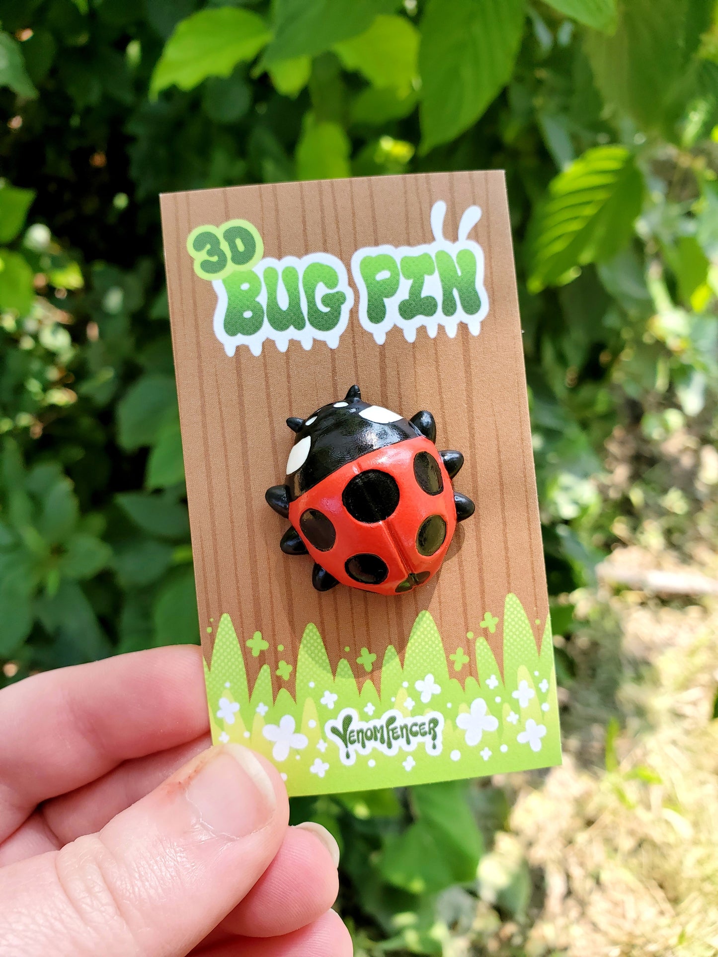 "Ladybug" 3D Beetle Pin