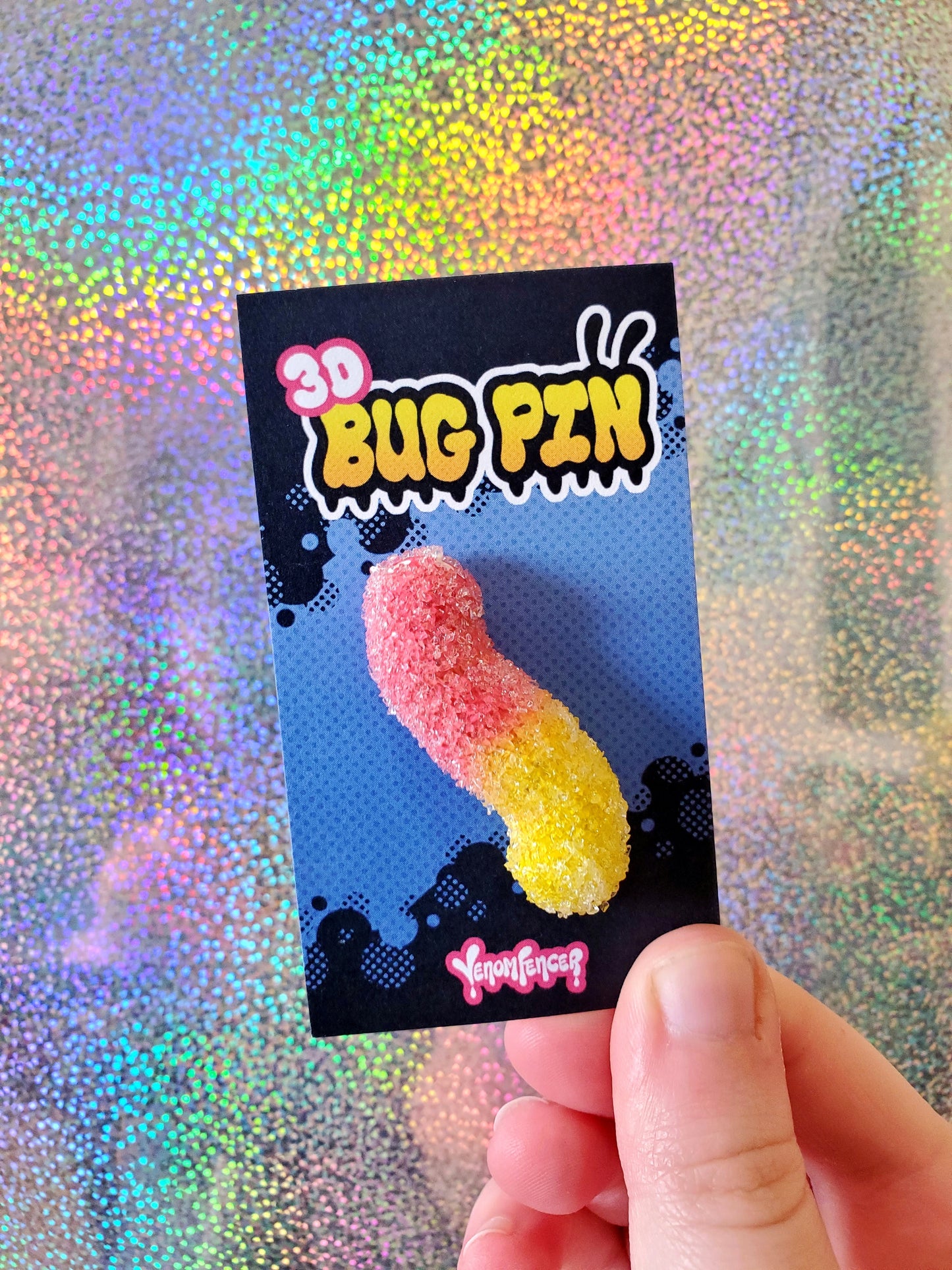 "Sour Yellow" 3D Worm Pin